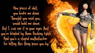 Nicki Minaj  Fire Burns Lyrics Video [upl. by Senhauser]