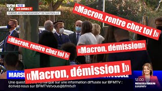 Rentrée scolaire  Blanquer et Macron hués à Marseille [upl. by Etnuhs]