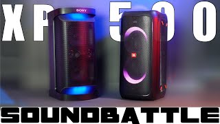 🥰🙄SONY SRS XP500 vs JBL Partybox 100  Sound battle with sound sample  love and hate this [upl. by Dearman908]