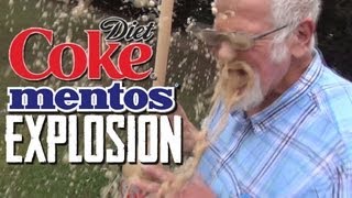 Diet Coke amp Mentos Explosion [upl. by Htebaile]