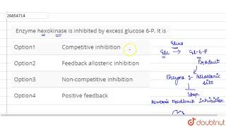 Enzyme hexokinase is inhibited by excess glucose 6P It is [upl. by Ahsoik]