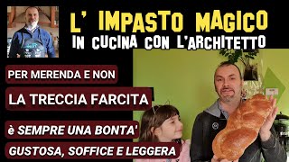 la TRECCIA di pane RICETTA FACILE e VELOCE fatta con LIEVITO MADRE  Morbida croccante e farcita [upl. by Nacim]