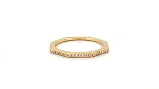 14K Gold Octagonal Style Diamond Band [upl. by Louella729]