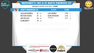 Warrandyte 2nd XI v North Ringwood 2XI [upl. by Ayanet624]