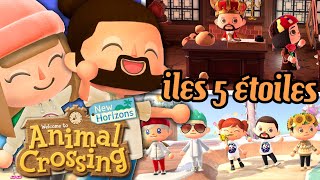 ON VISITE VOS ILES 5 ETOILES 5   ANIMAL CROSSING NEW HORIZONS EPISODE 53 COOP [upl. by Anerual]