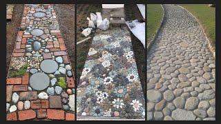 Trendy concrete stone walkway  outdoor stone walkway ideas [upl. by Erolyat]