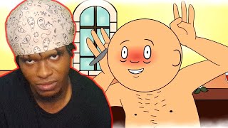 I HATE CAILLOU SO MUCH  Caillou Grown up REACTION Pt2 [upl. by Nylodnarb]