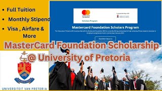 Fully Funded MasterCard Foundation Scholarship at the University of Pretoria South Africa [upl. by Kerrison]