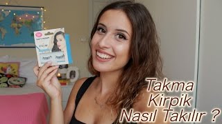 TAKMA KİRPİK NASIL TAKILIR  Ceren Ceylan [upl. by Fazeli]