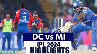 DC Vs MI IPL 2024 43 Match Highlights Delhi vs Mumbai Highlights  IPL 2024 Highlights [upl. by Pessa]