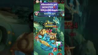 Benedetta got Monster 10Kills without death freestlye mlbb [upl. by Essilec456]