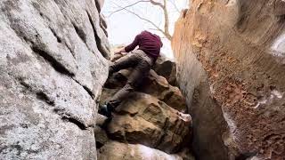 Grimace V8  Stone Fort LRC Bouldering [upl. by Amr]