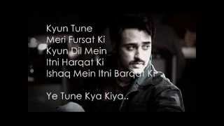 Yeh Tune Kya Kiya Lyrics Once Upon A Time In Mumbaai Dobaara [upl. by Guadalupe]