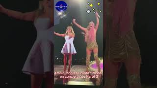 Amaia Montero y Karol G Cantan  Rosas en el Estadio del Real Madrid [upl. by Gawain]