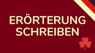 ERÖRTERUNG SCHREIBEN DEUTSCH schnell amp einfach erklärt animiert 🇩🇪 [upl. by Raffaello]