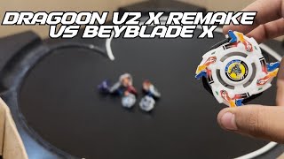 Beyblade X  Dragoon V2 VS Beyblade X In Life Size Stadium [upl. by Idnym]