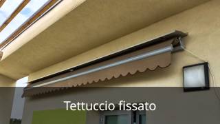 Installazione tenda da sole a bracci su parete con cappotto Sp14cm [upl. by Dalli]