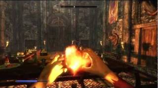 Skyrim  Incinerate  Expert Destruction Magic Spell [upl. by Binnie]