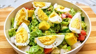 AVOCADO EGG SALAD  healthy salad for weight loss  keto salad  egg salad recipe  avocado salad [upl. by Obmar]