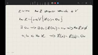 Dimostrazione il nucleo di unapplicazione lineare L  V → W è un sottospazio vettoriale di V [upl. by Elorak931]