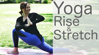 10 Minute Morning Yoga Rise and Stretch  Fightmaster Yoga Videos [upl. by Sudoeht39]