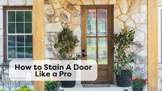 How to Stain a Wood Door Like a Pro  HGTV Guides [upl. by Nosyla412]