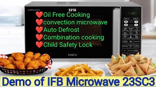 Demo of IFB microwave  23SC3 Working of IFB Microwave oven  Demo of Convection Microwave Oven [upl. by Harolda]