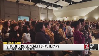 Chesnee Middle School students staff raise 2000 to donate to veterans [upl. by Graehme937]