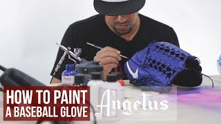 How To Custom Baseball Gloves  Angelus Paint [upl. by Dre746]