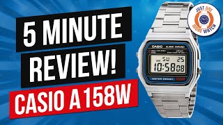 5 Minute Watch Review  Casio A158WA1 1980s Icon [upl. by Esirehc261]