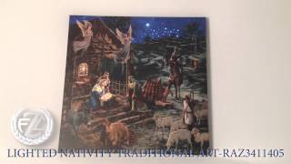 Lighted Nativity Scene Wall Art Traditional Artwork by Liz Dillon RAZ3411405 [upl. by Lunt349]