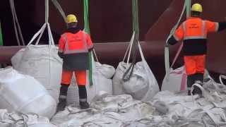 unloading CALUMEX bigbags bulk panamax vessel [upl. by Welles790]