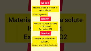 Defination of solute solvent and solution science  chemistry science [upl. by Amaryllis336]