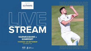 🔴 LIVE  Warwickshire v Somerset  County Championship  Day Three [upl. by Aidnyl]