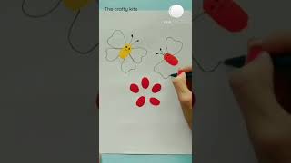 Thumb and Finger painting  finger painting ideas  DIY  shorts flowers butterfly [upl. by Rosecan196]