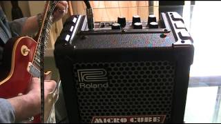 A Review of the Roland Micro Cube 2 watt transistor guitar amplifier [upl. by Johnath]