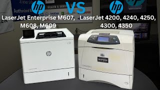 20YearOld HP LaserJet 4350 VS Brand New HP LaserJet Enterprise M608 [upl. by Aikan809]