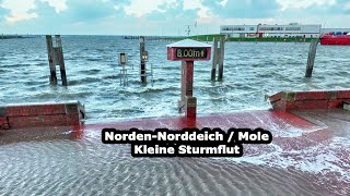 Norden Norddeich Mole kl Sturmflut Ostfriesland  Travel [upl. by Copp429]