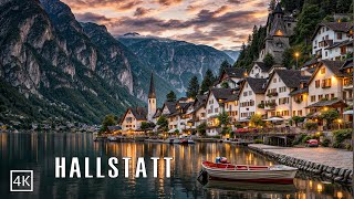 Hallstatt Austria 🇦🇹 A Fairytale Evening Walk in Hallstatt  Austrias Most Beautiful Village 4K [upl. by Atteuqnas]