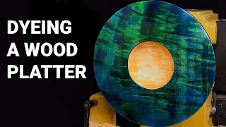 Dyeing a Wood Platter [upl. by Anitsuj]