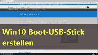 Windows 10 BootUSBStick erstellen [upl. by Atiuqihc]