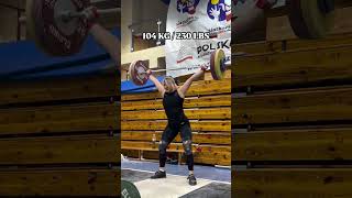 104 kg230 LBS snatch ☠️🥶ytshort shorts [upl. by Yttik]