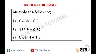 Division of Decimals [upl. by Eindys280]