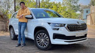 2022 Skoda Kodiaq Facelift Real Life Review  Worth Buying Over Fortuner [upl. by Nylac425]