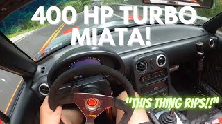 400 HP Built Turbo Miata Hits The Streets POV Drive [upl. by Holbrooke]