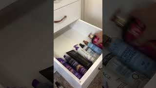 Organizing my vanity part 3 hair care organization [upl. by Emia695]