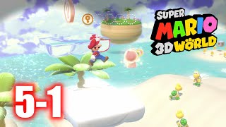 Super Mario 3D World  51 Sunshine Seaside  All Stars amp Stamp 100 Gameplay Walkthrough [upl. by Pearse]