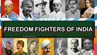 List of Important Indian Freedom Fighters Martyrs with Details General Knowledge Indian Independence [upl. by Aveneg983]