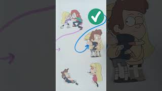 Gravity falls one line connect puzzle magic art  Gravityfalls papercraft [upl. by Royall]