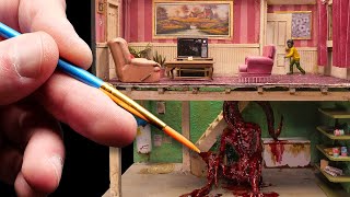 DONT GO IN THE BASEMENT a Miniature Horror Diorama Build [upl. by Paget]